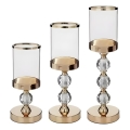 3er-Set Kerzenhalter, goldfarben