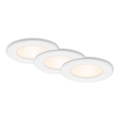 3er-Set LED-Badezimmer-Einbauleuchte LED/6W/230V 3000K IP44 Weiß