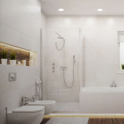 3er-Set LED-Badezimmer-Einbauleuchte LED/6W/230V 3000K IP44 Weiß