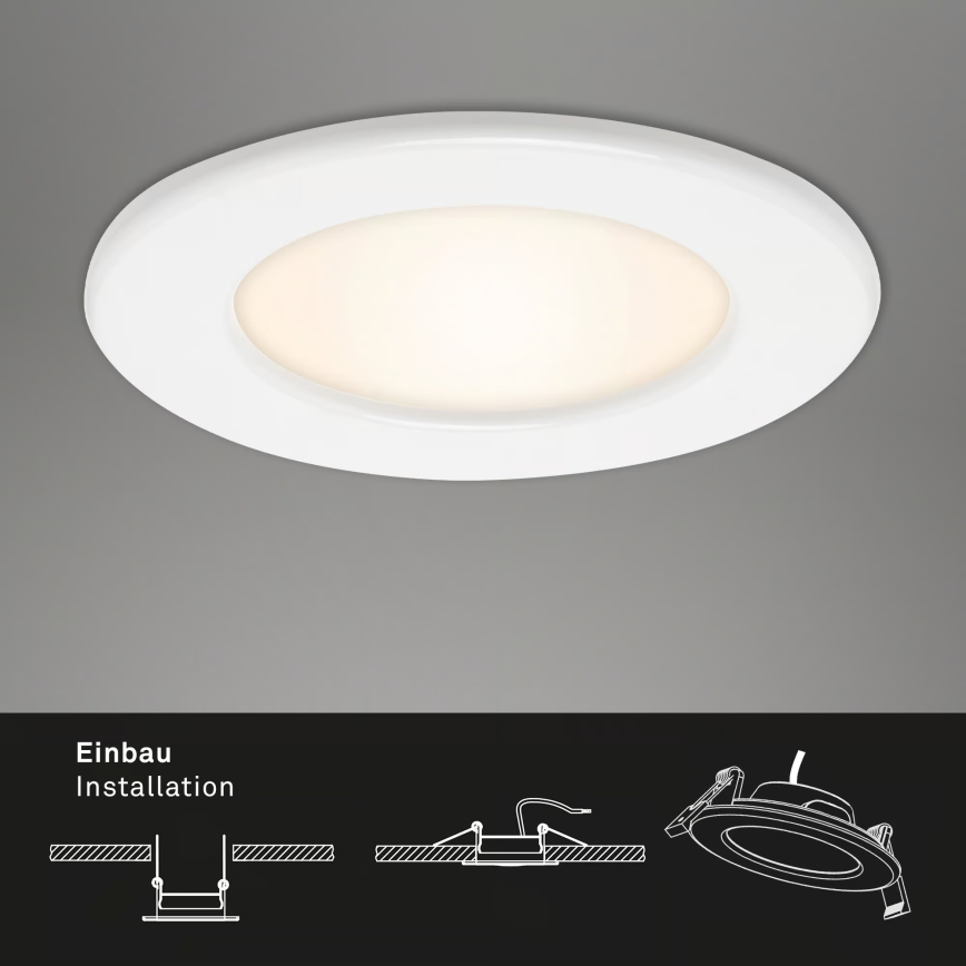 3er-Set LED-Badezimmer-Einbauleuchte LED/6W/230V 3000K IP44 Weiß