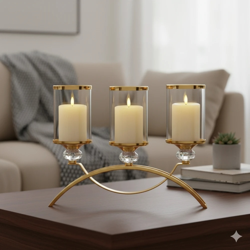 3er-Set LED-Kerzen BRILLO (LED/3×AAA), cremefarben, mit Fernbedienung