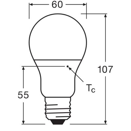 3er-Set LED-Leuchtmittel A60 E27/8,5W/230V 6500K - Osram