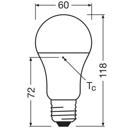 3er-Set LED-Leuchtmittel aus recyceltem Kunststoff A100 E27/14W/230V 2700K - Osram