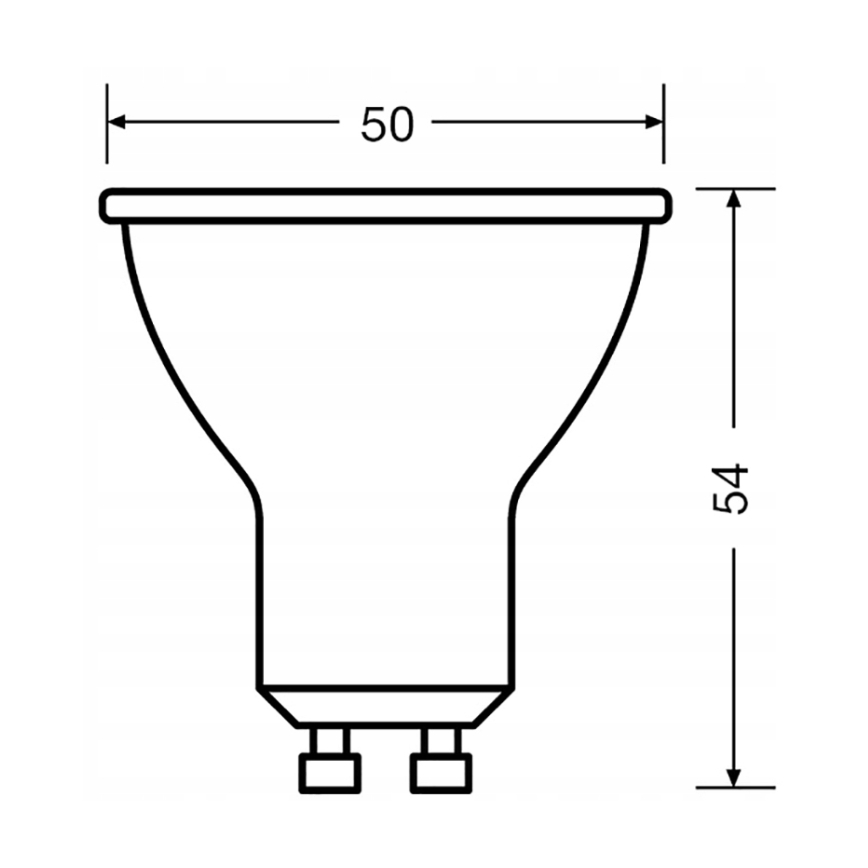 3er-Set LED-Reflektorlampen PAR16 GU10, 6,9 W, 230 V, 6500 K, 36° - Osram