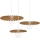 3er-Set Pendelleuchten SUNPLISS mit Kabelaufhängung, 1xG9/10W/230V, gold/creme