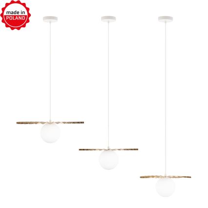 3er-Set Pendelleuchten SUNPLISS mit Kabelaufhängung, 1xG9/10W/230V, gold/creme