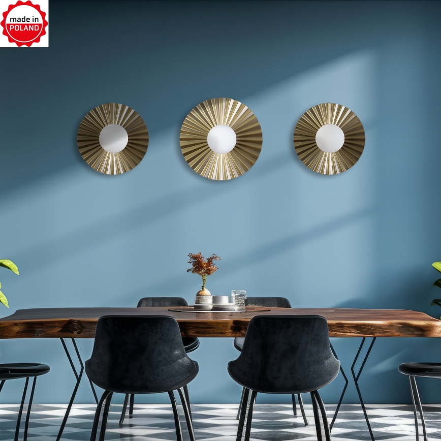 3er-Set Wandleuchten SUNPLISS, 1x G9/10W/230V, gold/creme
