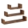 3er-Set Wandregale SHELFY, braun