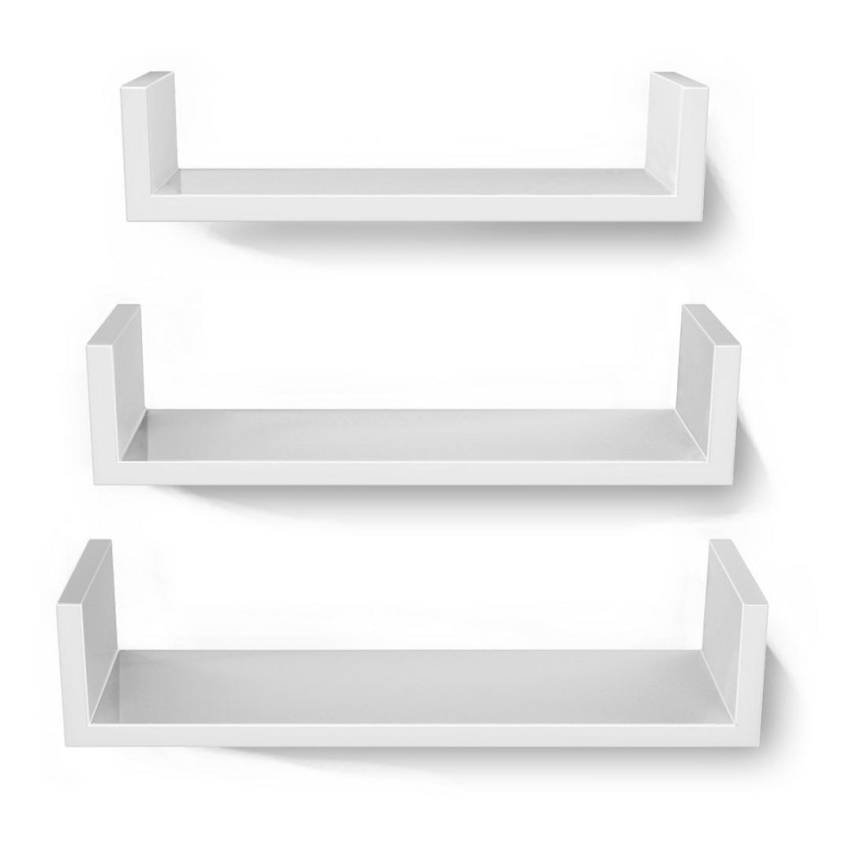 3er-Set Wandregale SHELFY, weiß