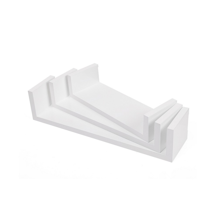 3er-Set Wandregale SHELFY, weiß