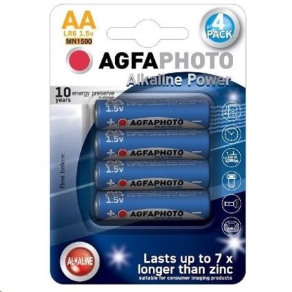 4 Stk. alkalische Batterie AA 1,5V