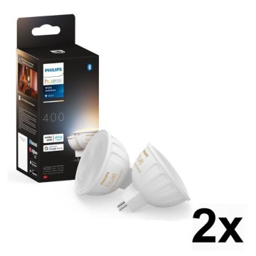 4er-Set dimmbare LED-Leuchtmittel Philips Hue WHITE AMBIANCE GU5,3/MR16/5,1W/12V 2200-6500K