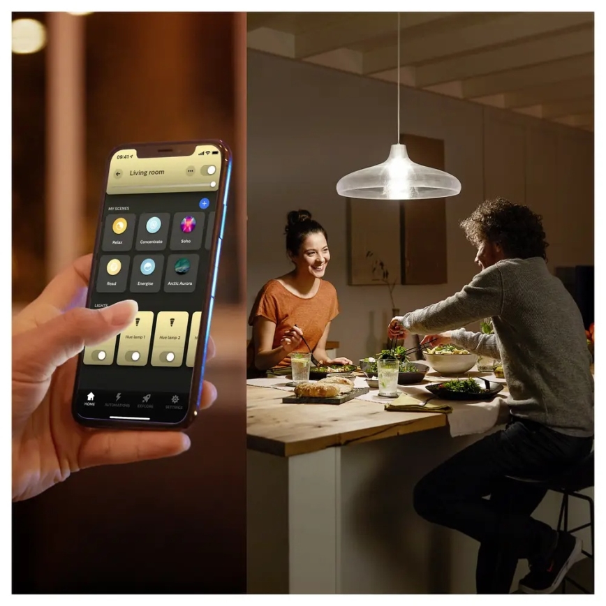 4er-Set dimmbarer LED-Leuchtmittel Philips Hue WHITE E27/7W/230V 2700K