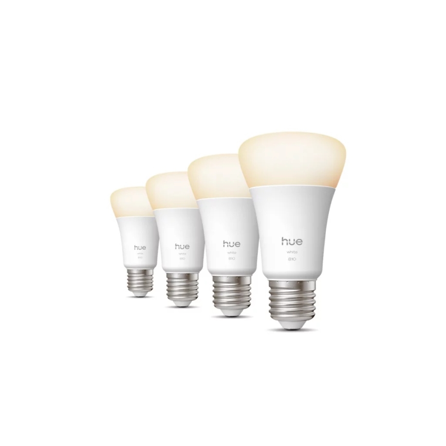 4er-Set dimmbarer LED-Leuchtmittel Philips Hue WHITE E27/7W/230V 2700K