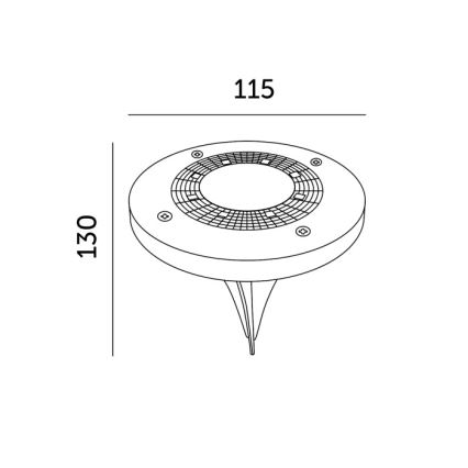 4er-Set LED-Solarleuchte mit Sensor CLAVO LED/1xAAA 4000K IP44 300 mAh