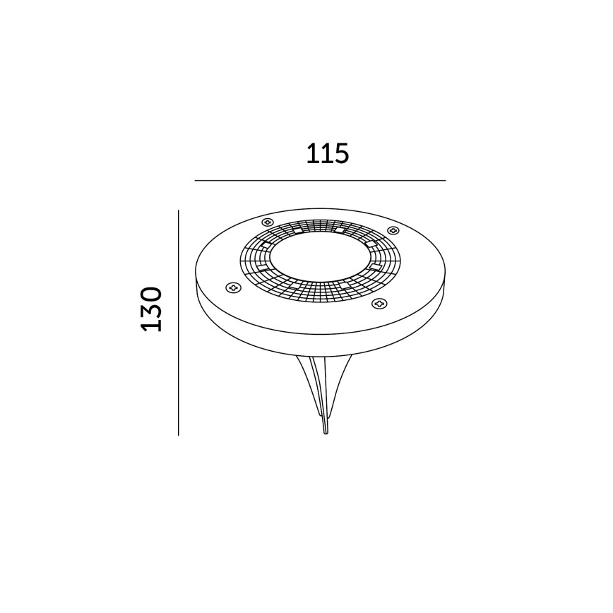 4er-Set LED-Solarleuchte mit Sensor CLAVO LED/1xAAA 4000K IP44 300 mAh