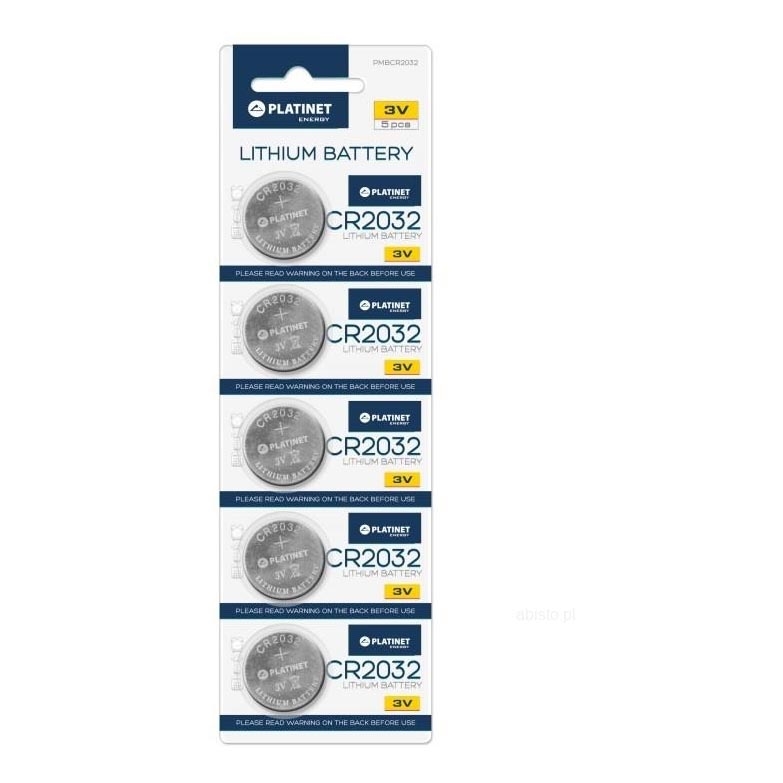 5 Stück Lithium-Knopfbatterie CR2032 BLISTER 3V
