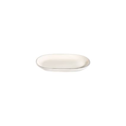 53-teiliges Tafelservice, creme/silber, Porzellan