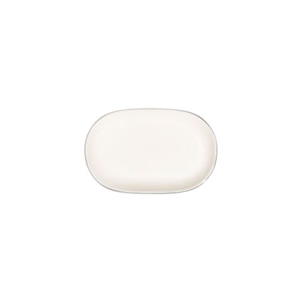53-teiliges Tafelservice, creme/silber, Porzellan