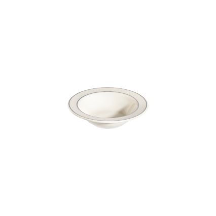 53-teiliges Tafelservice, creme/silber, Porzellan