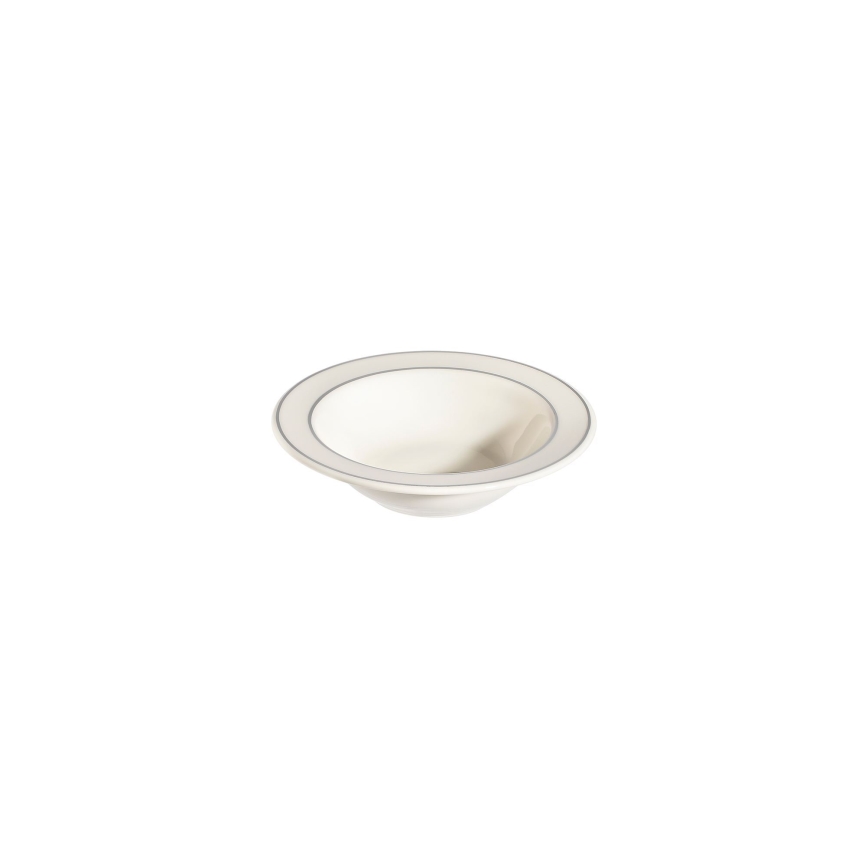 53-teiliges Tafelservice, creme/silber, Porzellan