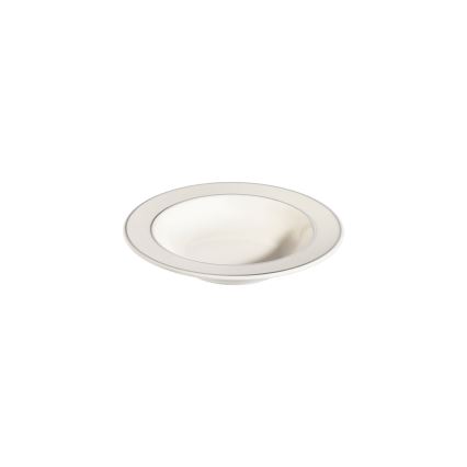 53-teiliges Tafelservice, creme/silber, Porzellan