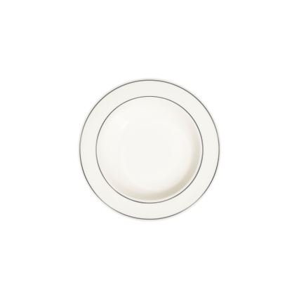53-teiliges Tafelservice, creme/silber, Porzellan