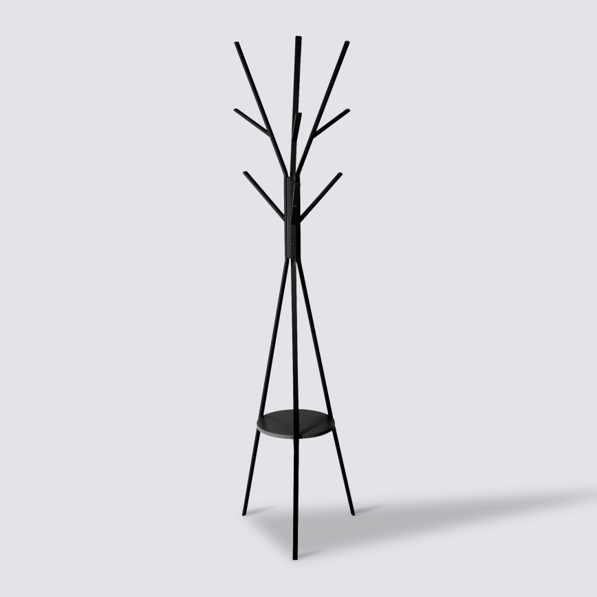 5five - Freistehender Garderobenständer TASO 180 x 44 cm, schwarz
