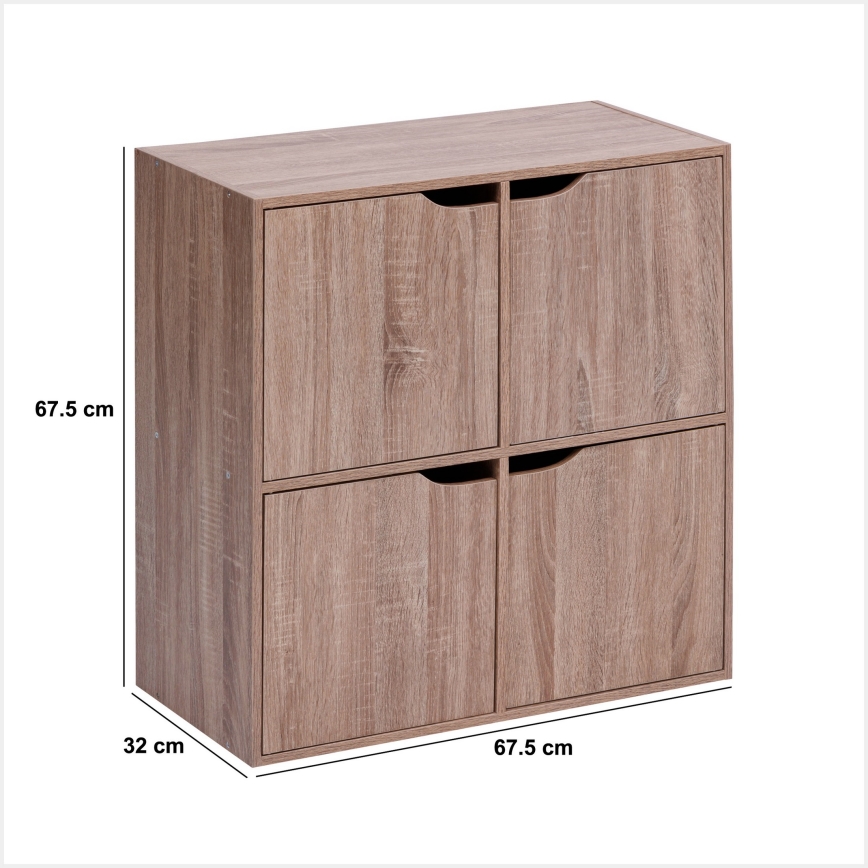 5five - Kommode TIDY 68x68x32 cm braun