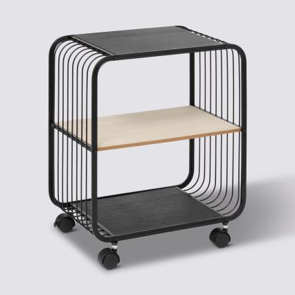 5five - Serviertisch/mobile Ablage COLGE 53x43 cm schwarz/beige