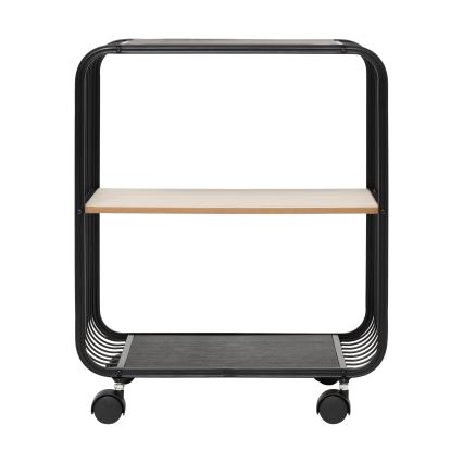 5five - Serviertisch/mobile Ablage COLGE 53x43 cm schwarz/beige