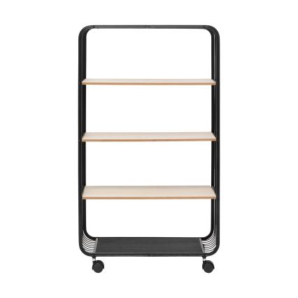 5five - Serviertisch/mobiler Regalwagen COLGE 97x55 cm schwarz/beige