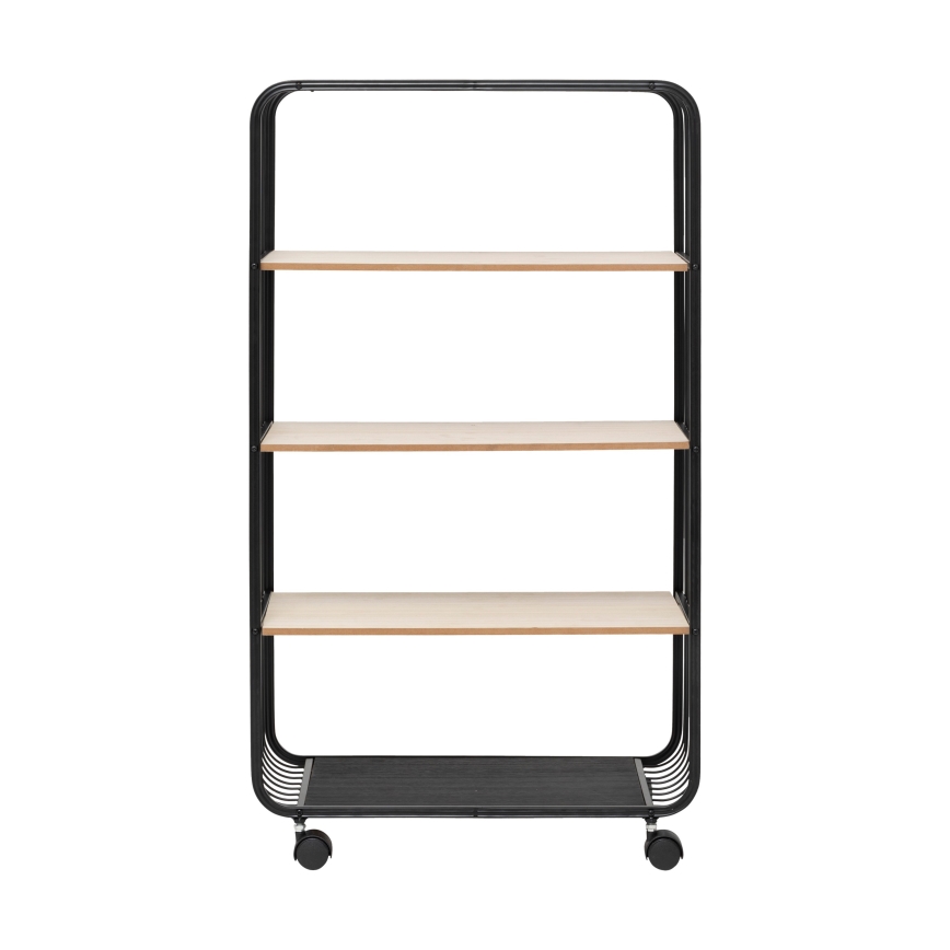 5five - Serviertisch/mobiler Regalwagen COLGE 97x55 cm schwarz/beige