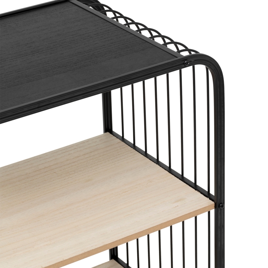 5five - Serviertisch/mobiles Regal COLGE 74x43 cm schwarz/beige