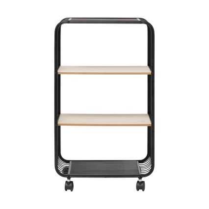 5five - Serviertisch/mobiles Regal COLGE 74x43 cm schwarz/beige