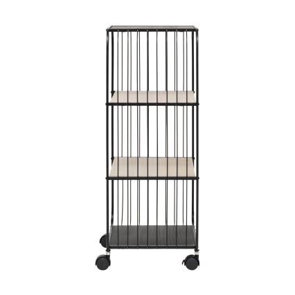 5five - Serviertisch/mobiles Regal COLGE 74x43 cm schwarz/beige