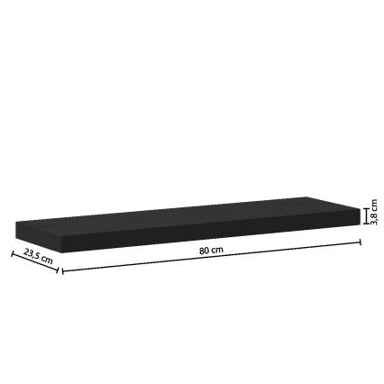 5five - Wandregal HYLE 80x24 cm schwarz