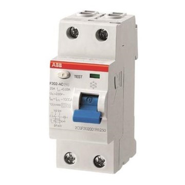 ABB 2CSF202001R1250 - Fehlerstromschutzschalter F202 AC-25/0,03 2-polig 25A 230V