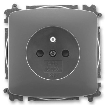 ABB 6619A-A06357 S2 - Haussteckdose ohne Rahmen TANGO 250V dunkelgrau