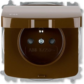 ABB 6619A-A06997 H - Haushaltssteckdose  ohne Rahmen TANGO 250V IP44 braun