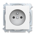 ABB 6619T-A06657 240 - rahmenlose Haushaltssteckdose ZONI 250V mattweiß
