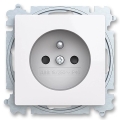 ABB 6619T-A06657 500 - Rahmenlose Haussteckdose ZONI 250V weiß