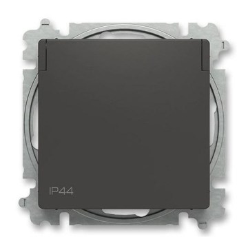 ABB 6619T-A06995 237 - Haussteckdose ohne Rahmen ZONI 250V IP44 matt schwarz