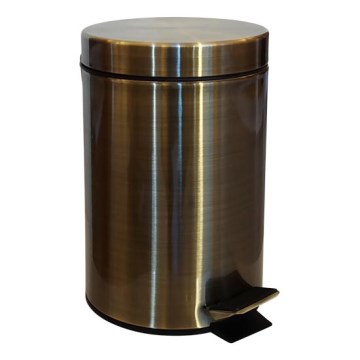 Abfalleimer 17x26 cm Edelstahl/bronzefarben