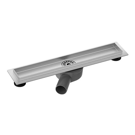 Ablaufrinne 54x8,1 cm silber/grau