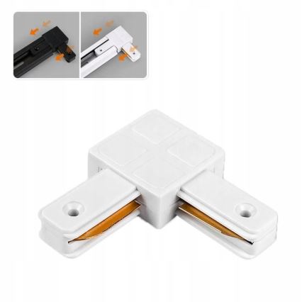 Adapter für Leuchten im 1-phasigen Stromschienensystem, Typ L, weiß