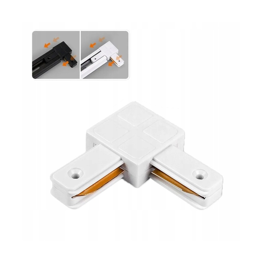 Adapter für Leuchten im 1-phasigen Stromschienensystem, Typ L, weiß