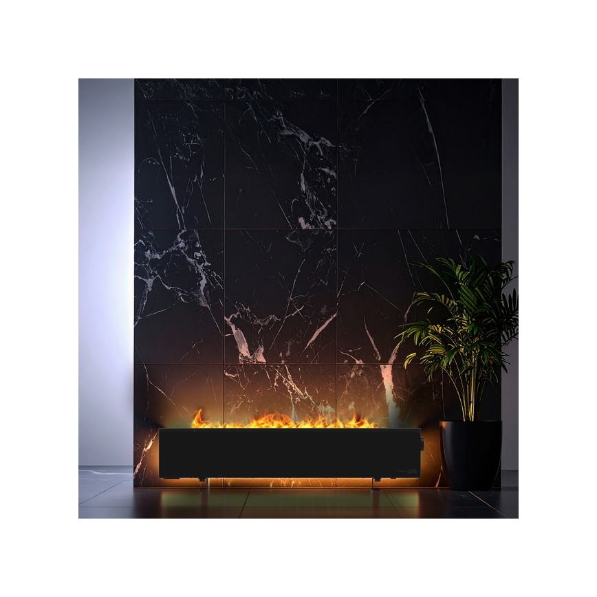 AENO - Intelligenter elektrischer Direktheizkörper/Konvektor 1000/2000 W schwarz