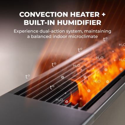 AENO - Intelligenter elektrischer Direktheizkörper/Konvektor 1000/2000 W schwarz