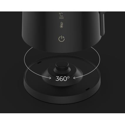 AENO - Intelligenter Wasserkocher mit LED-Display 1,7 l 2200 W/230 V schwarz